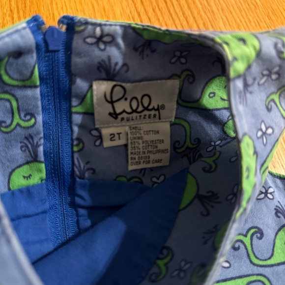 Lilly Pulitzer Little Girl Whale Print Sleeveless Dress - Picture 7 of 9